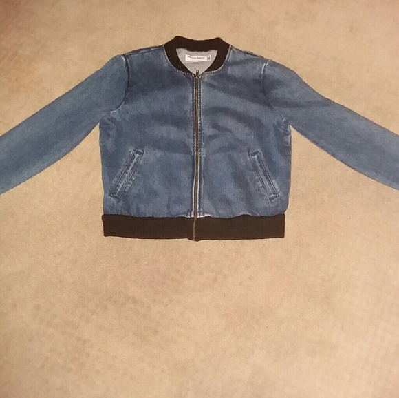 American Apparel Denim Bomber Jacket - Picture 1 of 4